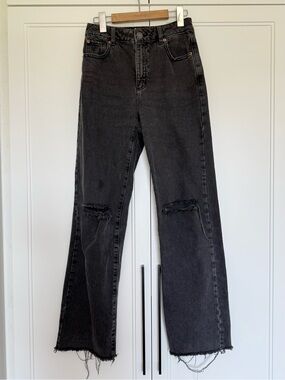GARAGE Black 90s High-rise Straight-Leg Jeans